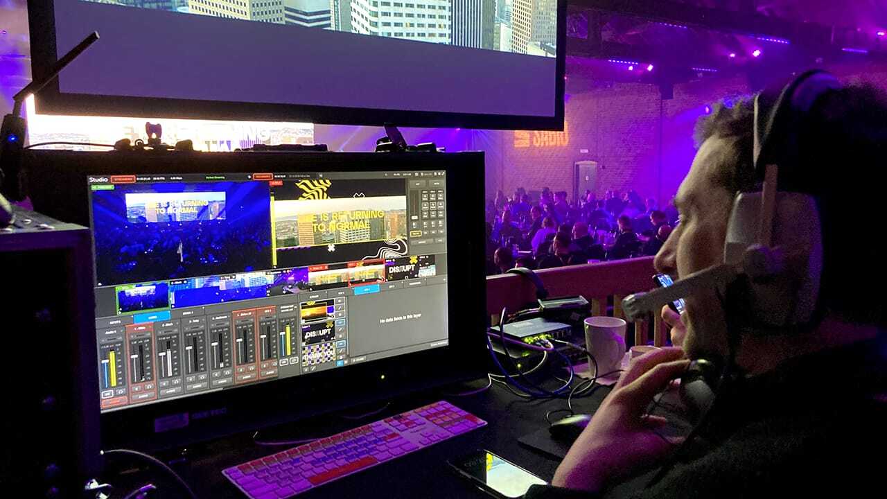 event filming vision mixer hire tricaster operator vision mix event film production company