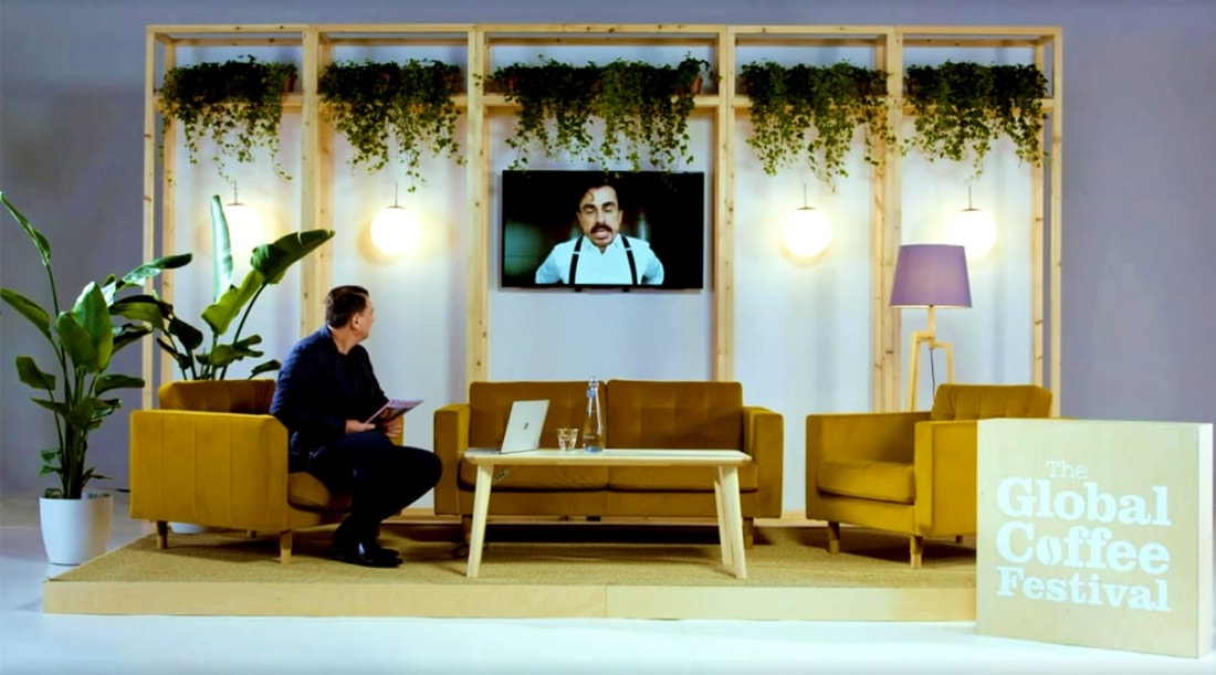 set design hybrid studio webcast company film studio set london virtual meeting production company london